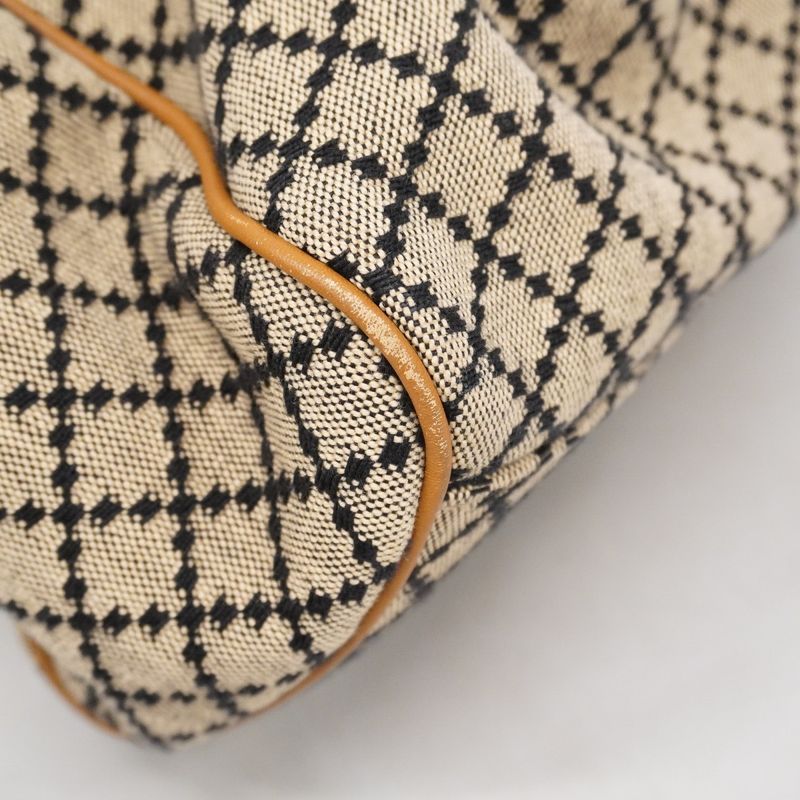 Gucci Tote Bag Diamante/sookie 211944 Canvas Brown Gold Hardware Women's