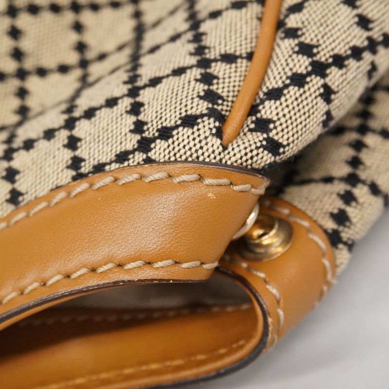 Gucci Tote Bag Diamante/sookie 211944 Canvas Brown Gold Hardware Women's