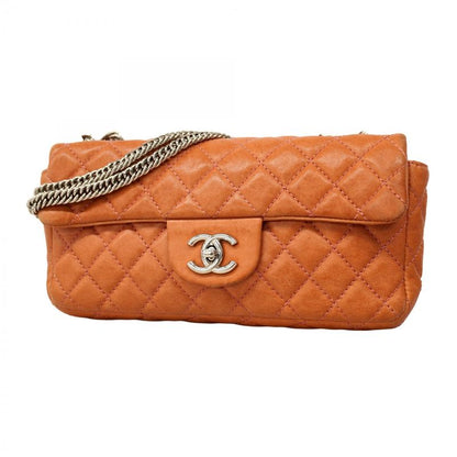 Chanel Shoulder Bag Matelasse Lambskin Pink Silver Hardware Women