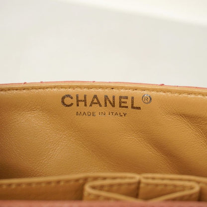 Chanel Shoulder Bag Matelasse Lambskin Pink Silver Hardware Women