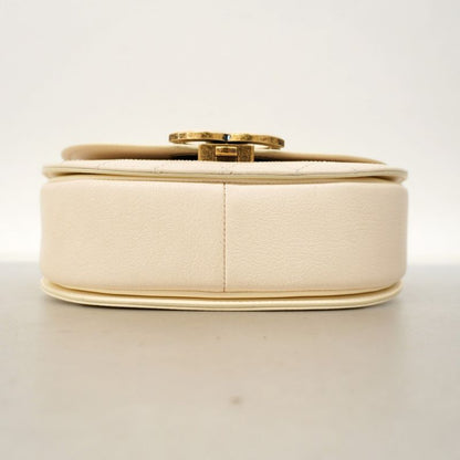 Chanel Handbag Matelasse Chain Leather White Gold Hardware 2way Bag Ladies