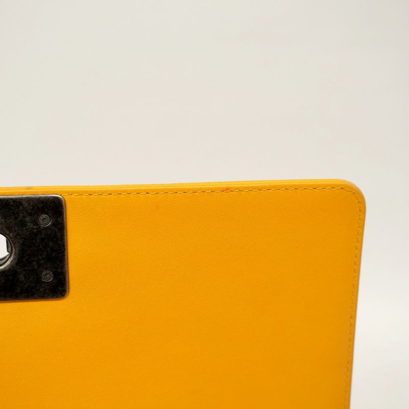 Chanel Shoulder Bag Boy Chanel Lambskin Yellow Silver Hardware Women