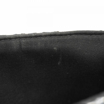 Christian Dior Shoulder Bag Oblique Saddle Canvas Leather Black Navy Gold/silver