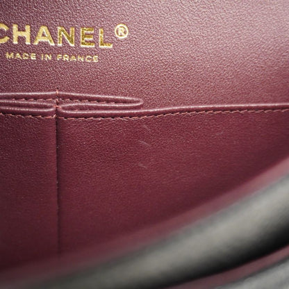 Chanel Shoulder Bag Matelasse Caviar Skin Black Gold Hardware Women