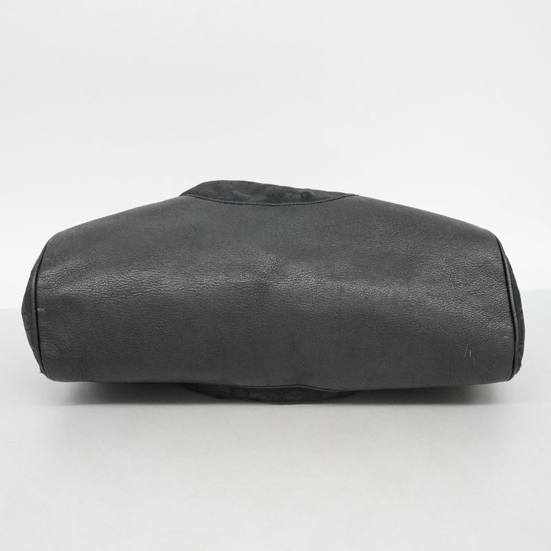 Gucci Handbag GG Canvas 223972 Canvas Black Chien Pan Gold Hardware Women