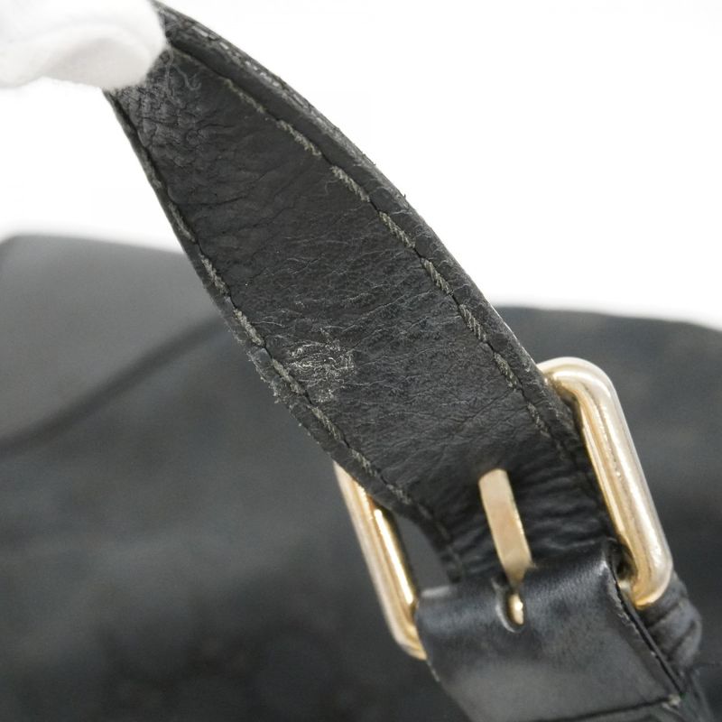 Gucci Handbag GG Canvas 223972 Canvas Black Chien Pan Gold Hardware Women