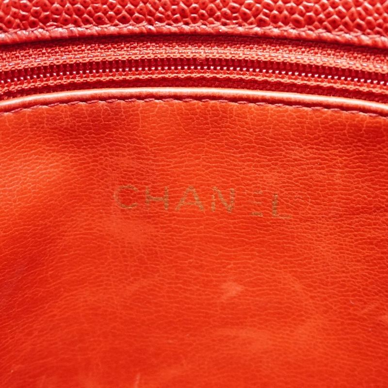 Chanel Shoulder Bag Caviar Skin Bordeaux Gold Hardware Women