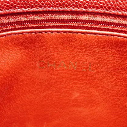 Chanel Shoulder Bag Caviar Skin Bordeaux Gold Hardware Women