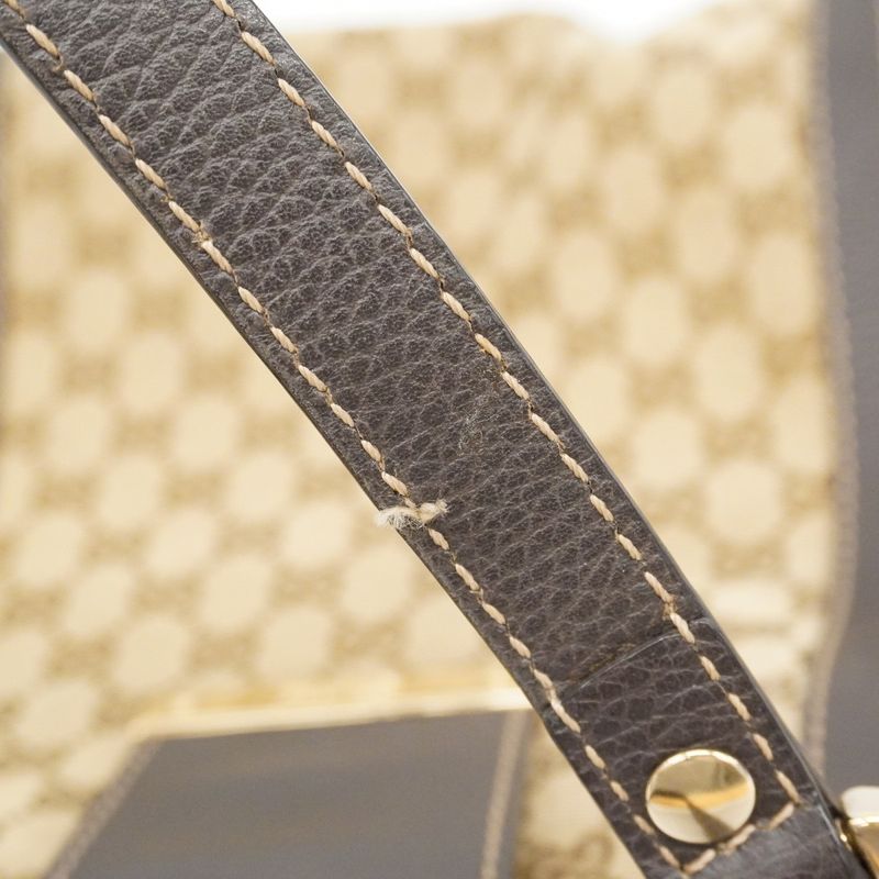 Gucci Handbag GG Canvas 364835 Canvas Brown Gold Hardware Women