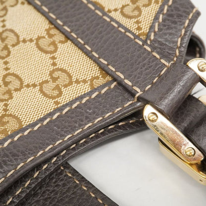Gucci Handbag GG Canvas 364835 Canvas Brown Gold Hardware Women