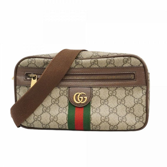 Gucci Body Bag Ophidia 574796 PVC Brown Gold Hardware Men's