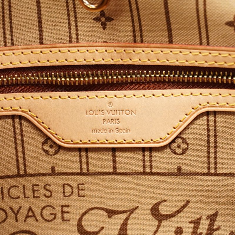Louis Vuitton Tote Bag Monogram Neverfull MM M40156 Brown Ladies
