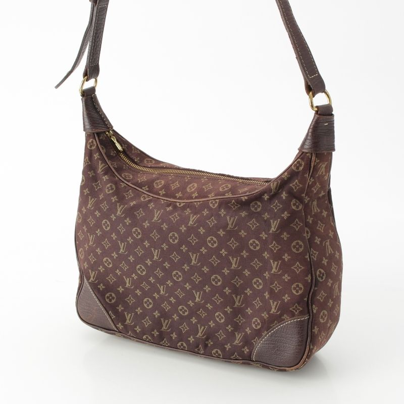 Louis Vuitton Monogram Mini Lin Boulogne Ebène Shoulder Bag M95225 Brown