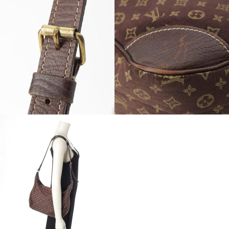 Louis Vuitton Monogram Mini Lin Boulogne Ebène Shoulder Bag M95225 Brown