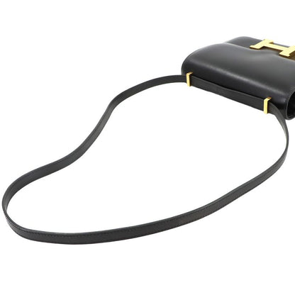 Hermes Constance Mini 18 Shoulder Bag Box Calf Black Gold Hardware 90299146