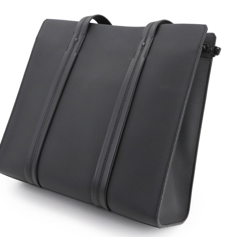 Exhibited Louis Vuitton Aerogram Takeoff Tote Bag Leather Black M57308 RFID