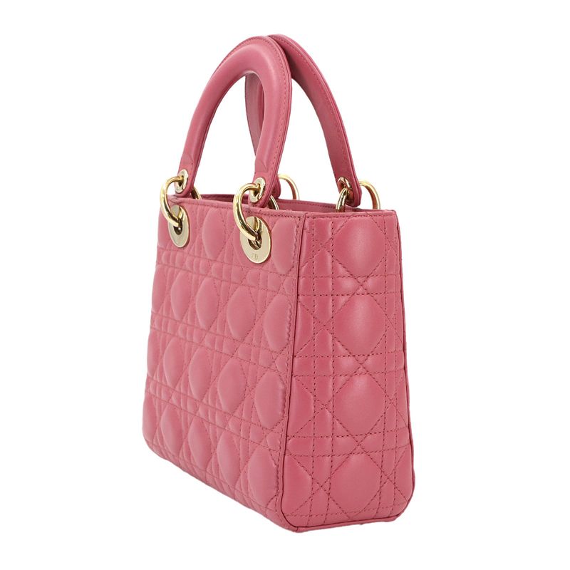 Christian DIOR Canage Lady Dior My Abcdior Small 2way Hand Bag Leather 90299594