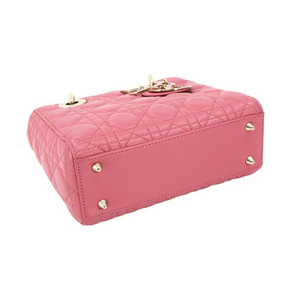 Christian DIOR Canage Lady Dior My Abcdior Small 2way Hand Bag Leather 90299594