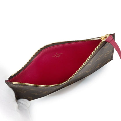 Louis Vuitton Monogram Pochette Felicie Chain Wallet Brown Fuchsia M81896