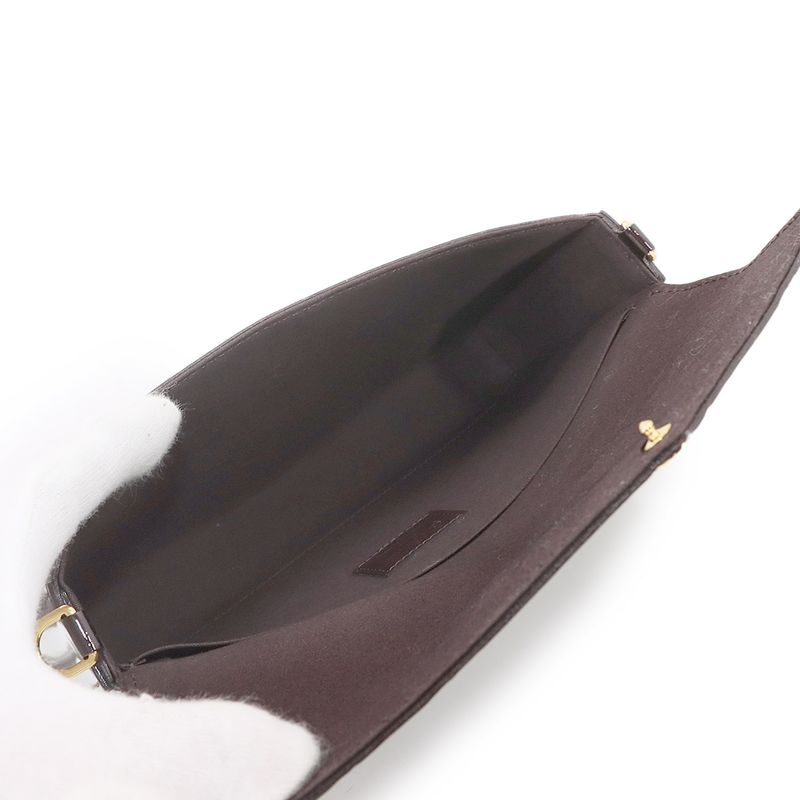 Louis Vuitton Monogram Vernis Pochette Felicie Chain Wallet Leather Amarante