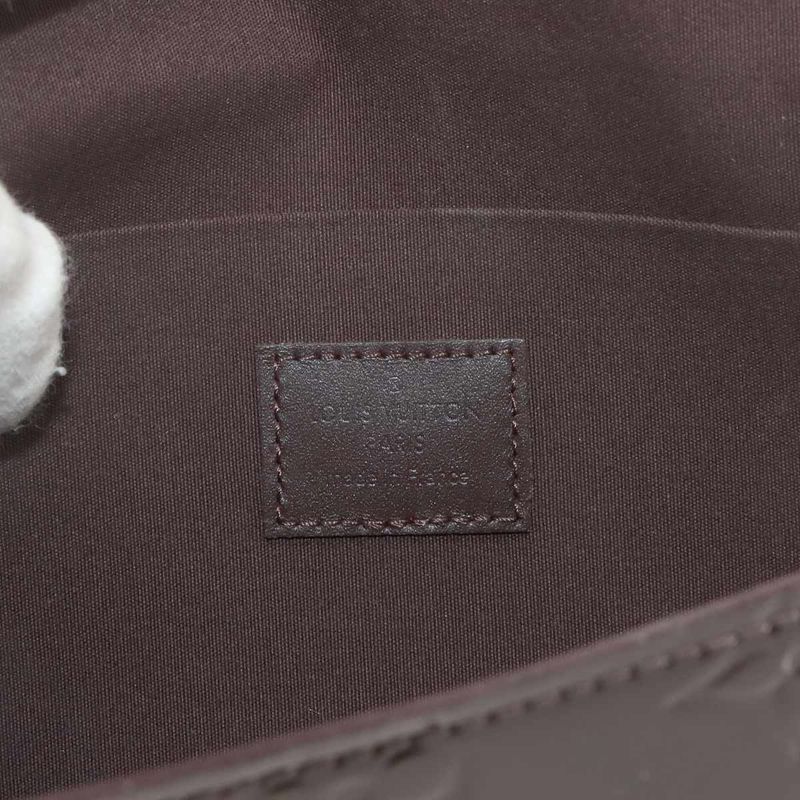 Louis Vuitton Monogram Vernis Pochette Felicie Chain Wallet Leather Amarante