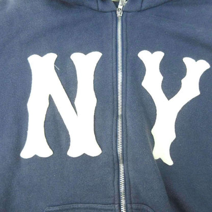 Gucci 18AW MLB New York Yankees Zip Up Hoodie Logo Patch XL Navy Blue Navy 1104