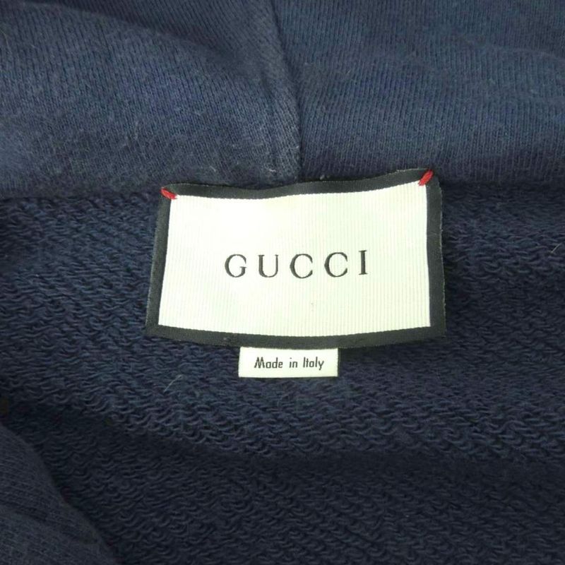 Gucci 18AW MLB New York Yankees Zip Up Hoodie Logo Patch XL Navy Blue Navy 1104