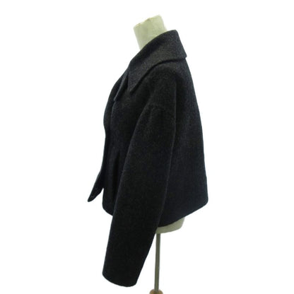 Christian DIOR Wool Melton P Coat Pea Coat Jacket Short Length F36 Gray 1104 AA