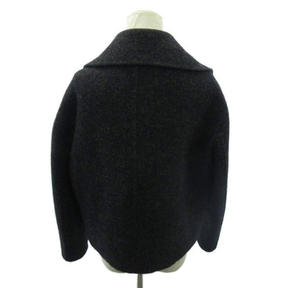 Christian DIOR Wool Melton P Coat Pea Coat Jacket Short Length F36 Gray 1104 AA
