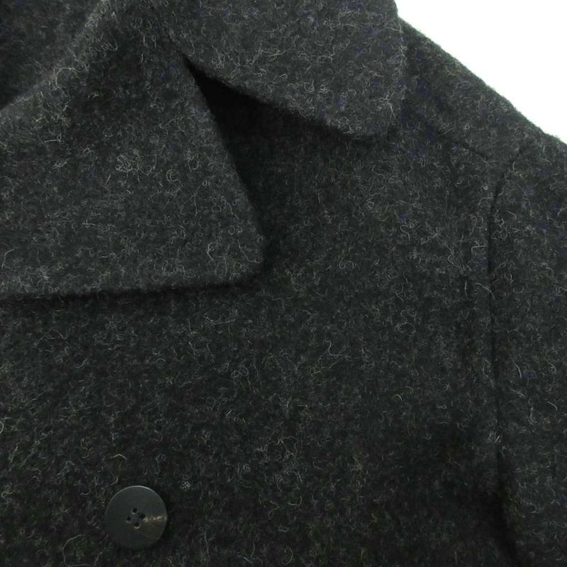 Christian DIOR Wool Melton P Coat Pea Coat Jacket Short Length F36 Gray 1104 AA