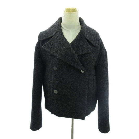Christian DIOR Wool Melton P Coat Pea Coat Jacket Short Length F36 Gray 1104 AA