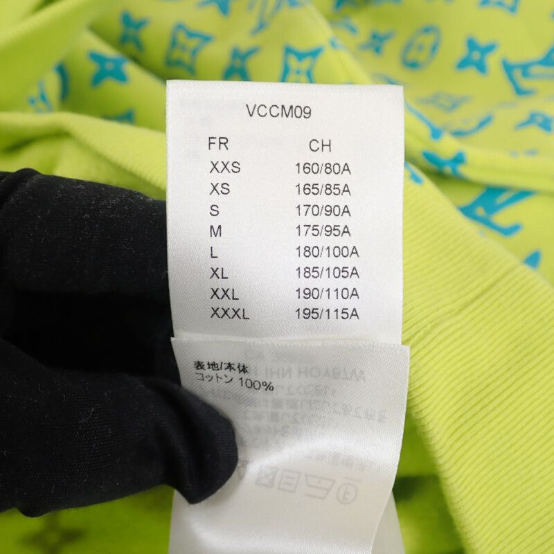Louis Vuitton Monogram Print Crewneck Size M Sweatshirt Cotton Lime X Light