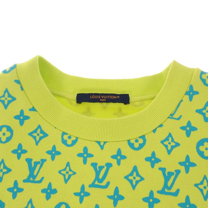 Louis Vuitton Monogram Print Crewneck Size M Sweatshirt Cotton Lime X Light