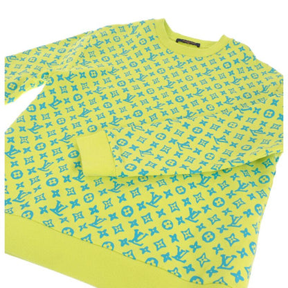 Louis Vuitton Monogram Print Crewneck Size M Sweatshirt Cotton Lime X Light