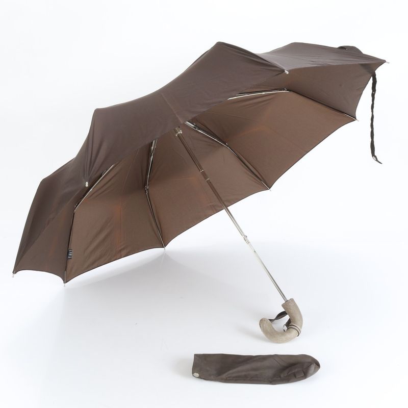 Prada Elephant Leather Business Bag Folding Umbrella Set Document Bag Briefcase