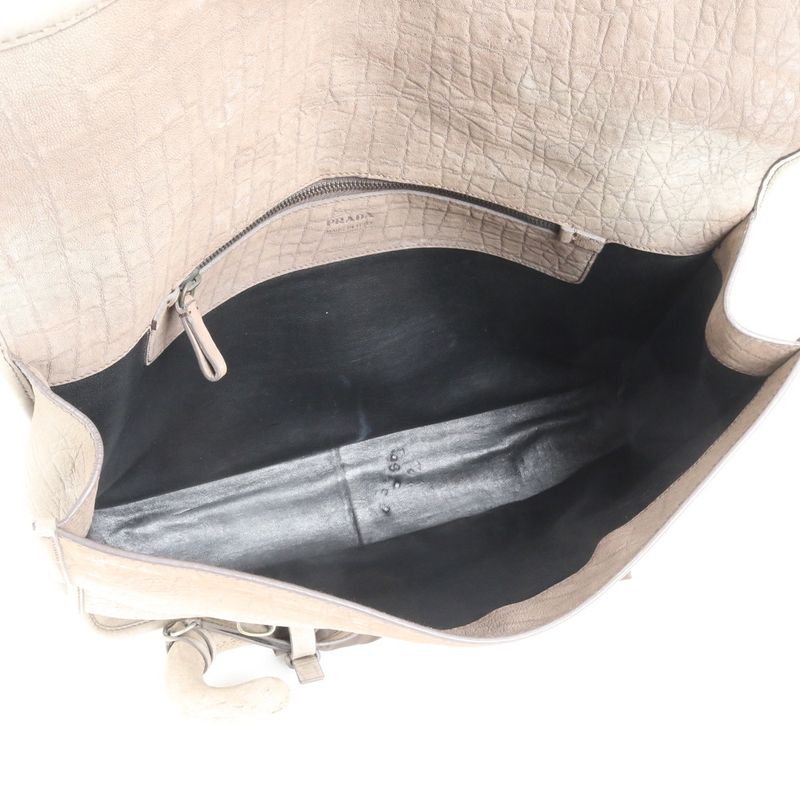 Prada Elephant Leather Business Bag Folding Umbrella Set Document Bag Briefcase