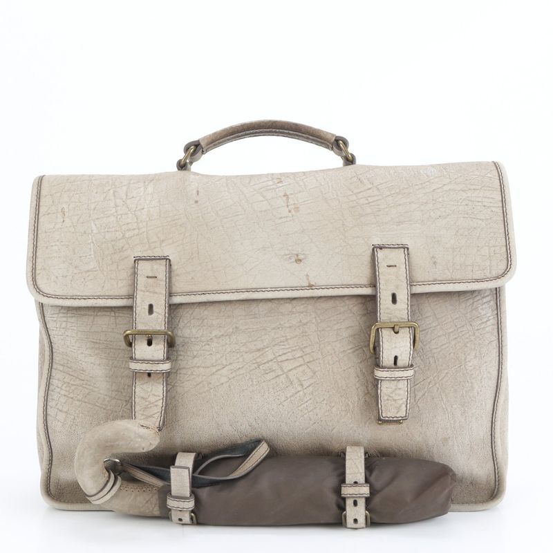 Prada Elephant Leather Business Bag Folding Umbrella Set Document Bag Briefcase