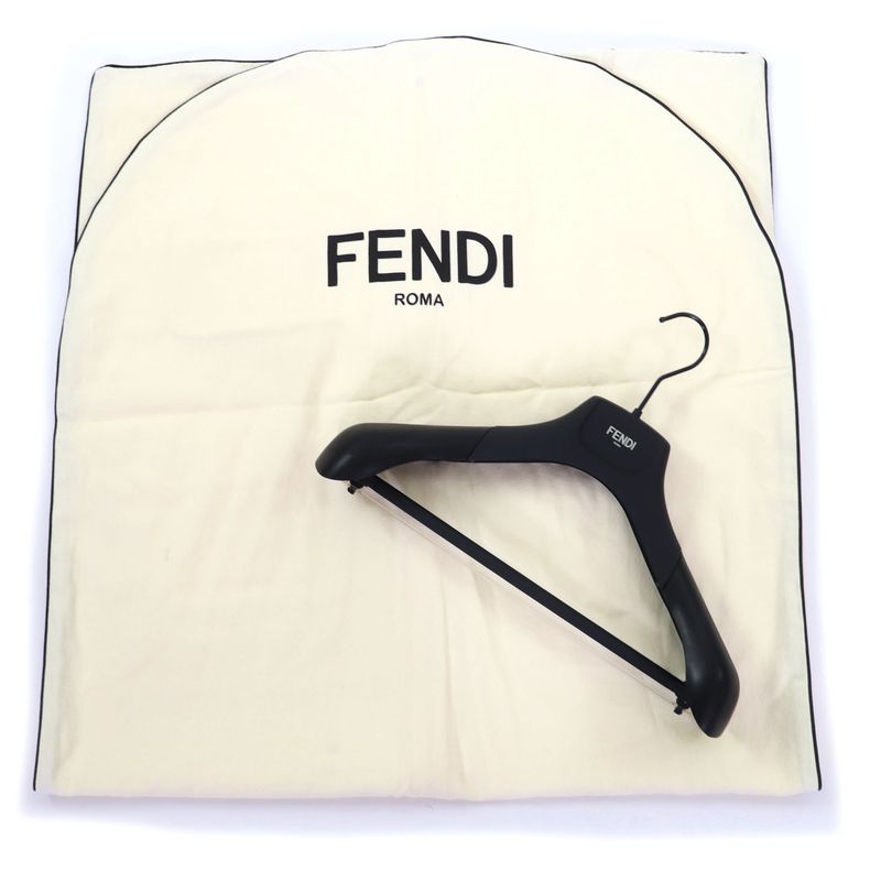 Fendi 2020 Fda928 100% Wool Waist Shape Leopard Pattern Seventh Sleeve Dress