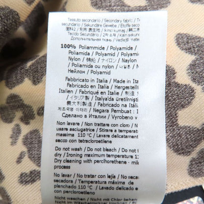 Fendi 2020 Fda928 100% Wool Waist Shape Leopard Pattern Seventh Sleeve Dress