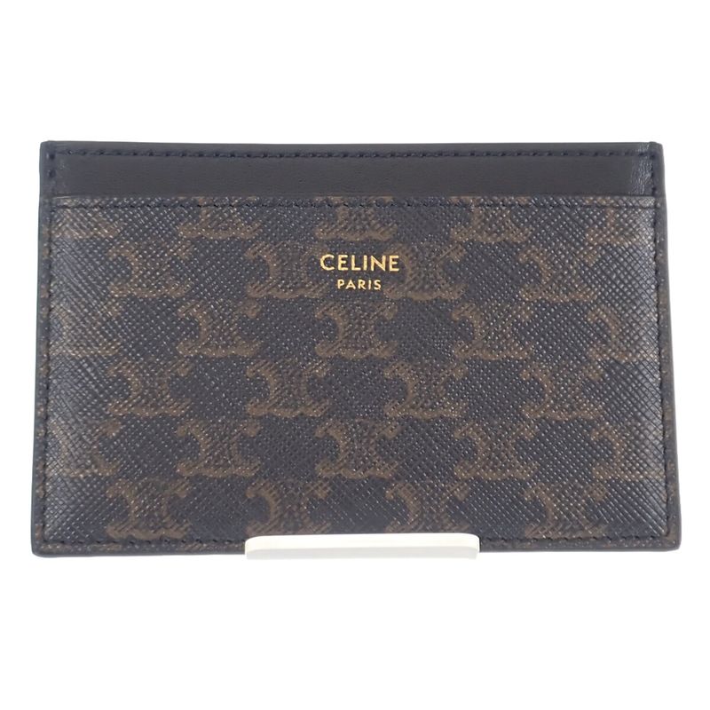 Celine Card Holder 10b702bq4.38no Card Case PVC Calf Black Ladies [ranked A