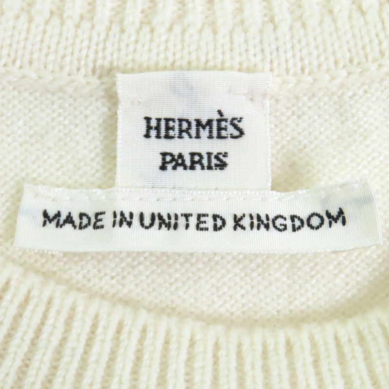 Hermes 24SS 4e2600d1 100% Cashmere Silver Hardware Canadian Button Short
