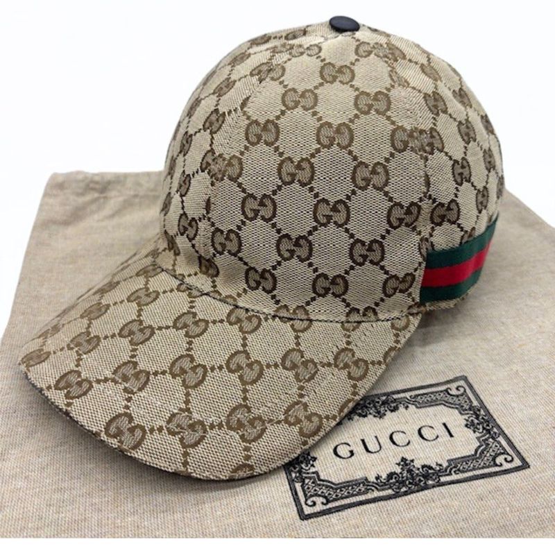 Gucci Web Stripe GG Canvas Baseball Cap Hat