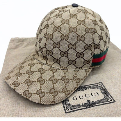 Gucci Web Stripe GG Canvas Baseball Cap Hat