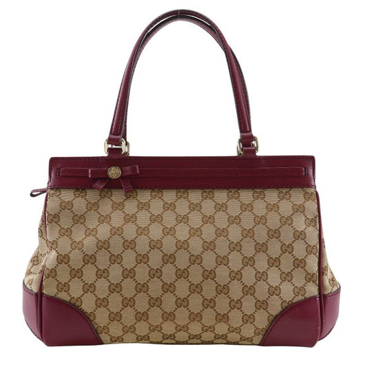 Gucci Mayfair 257063 GG Canvas Red Ladies Tote Bag