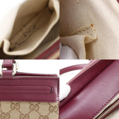 Gucci Mayfair 257063 GG Canvas Red Ladies Tote Bag