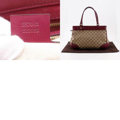 Gucci Mayfair 257063 GG Canvas Red Ladies Tote Bag
