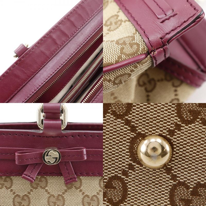 Gucci Mayfair 257063 GG Canvas Red Ladies Tote Bag