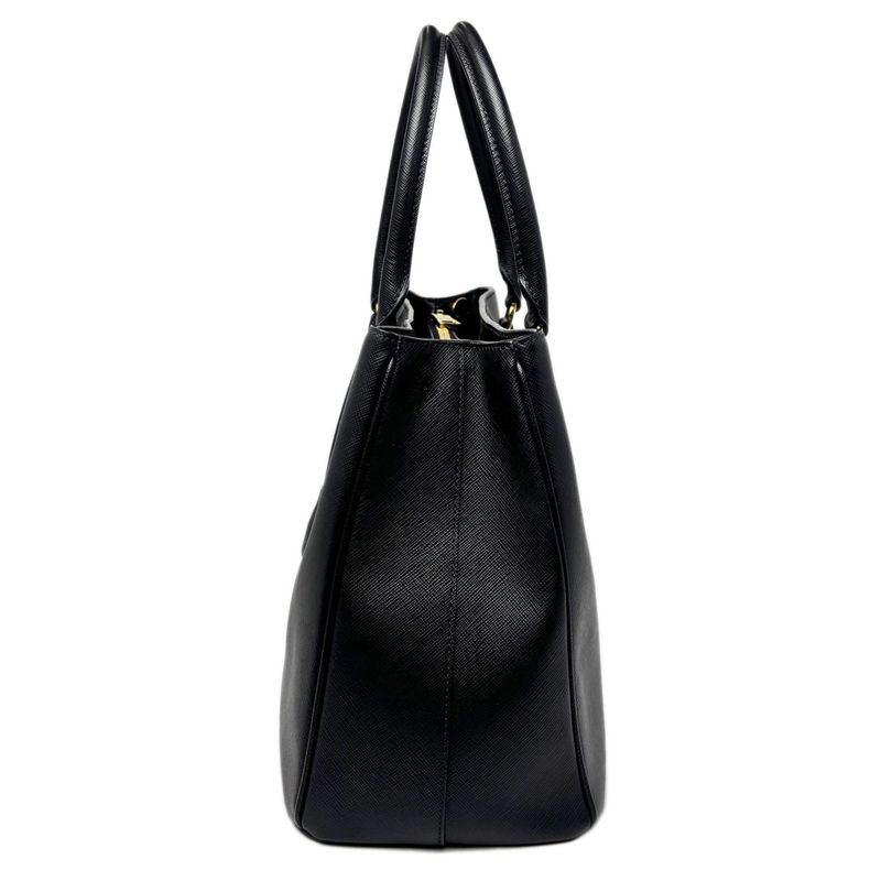 Prada Saffiano Leather 2-Way Bag Handbag Black