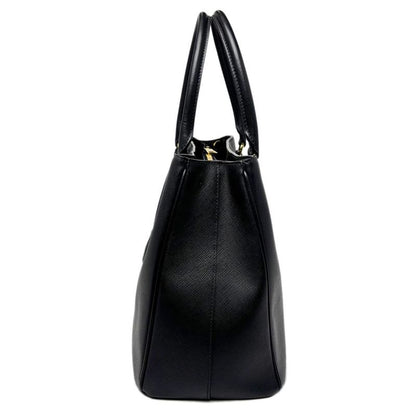 Prada Saffiano Leather 2-Way Bag Handbag Black