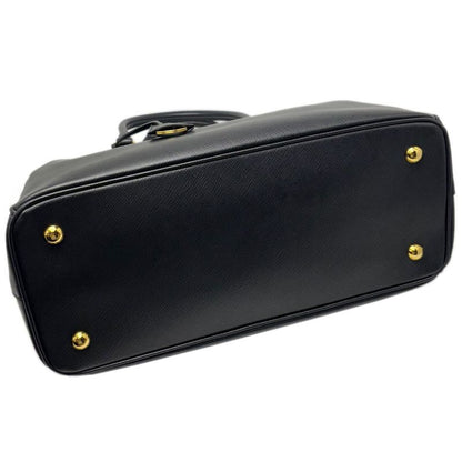Prada Saffiano Leather 2-Way Bag Handbag Black